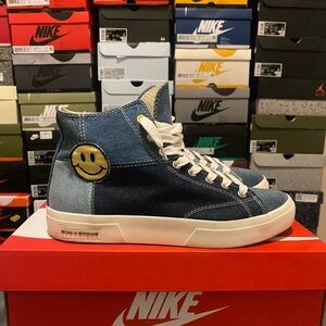 Sun + Stone Mesa Mens Colorblock Denim High-Top Sneakers